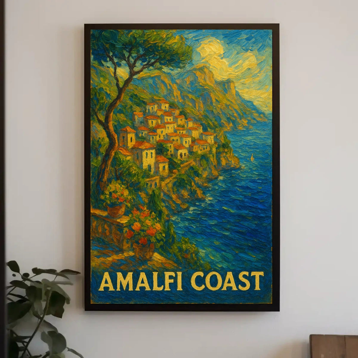 Amalfi Coast Scenic Beauty Poster Wall Art For Living Room