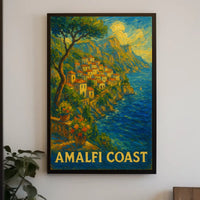 Amalfi Coast Scenic Beauty Poster Wall Art For Living Room