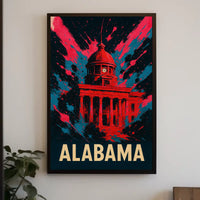 Alabama Capitol Art Poster