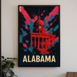 Alabama Capitol Art Poster