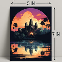 Sunset Over Angkor Wat Poster