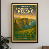 Ireland Vintage Travel Poster: Enchanting Landscapes Adventure