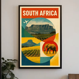 Discover South Africa Travel Inspiration Poster