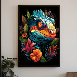 Vibrant Reptile Art Poster