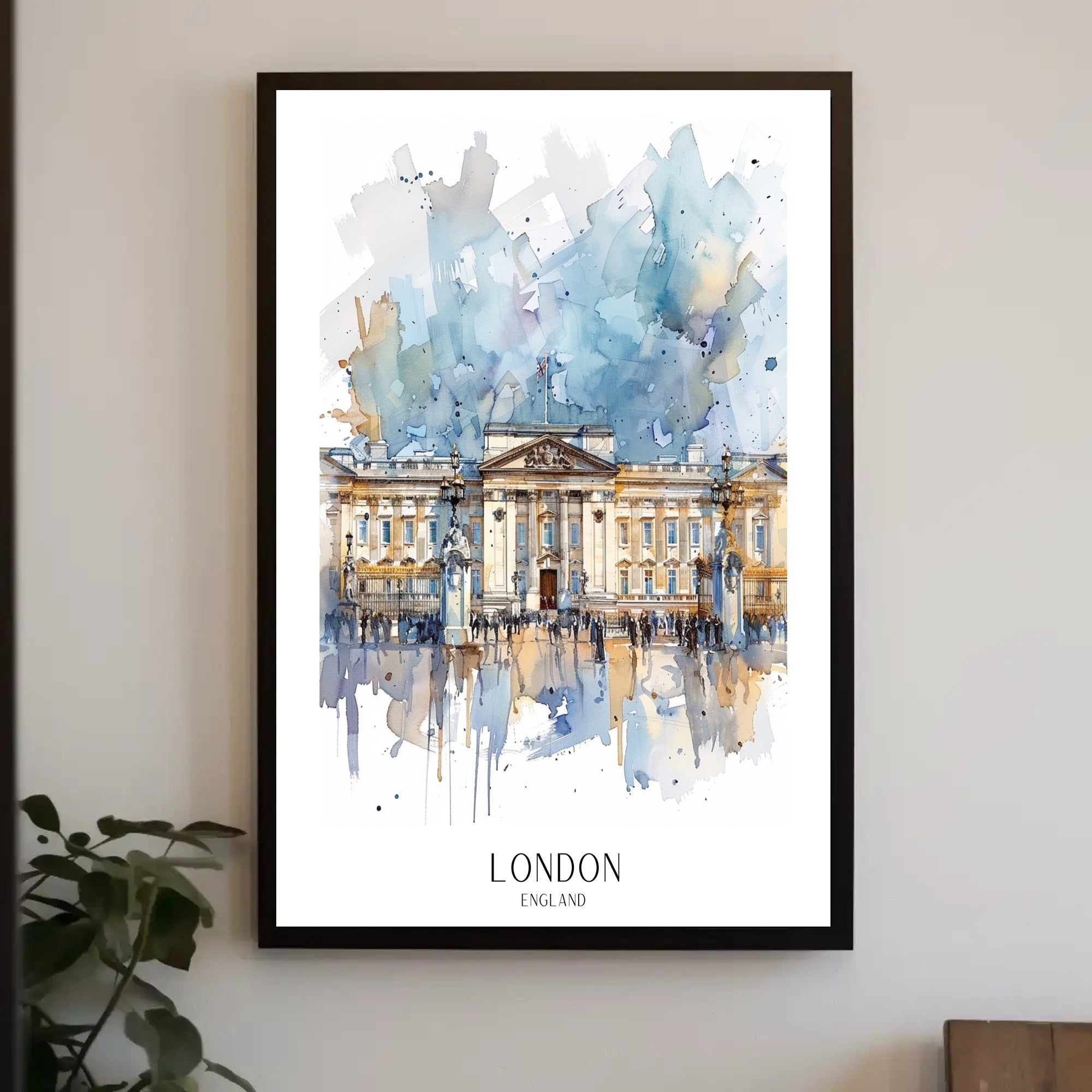 Watercolor Buckingham Palace Art Print: Cultural or Heritage Poster PosterGoat