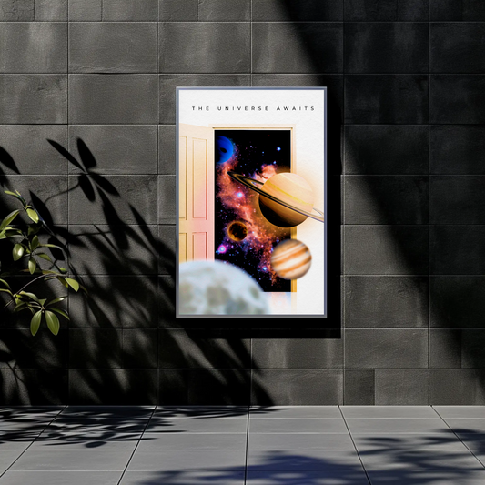 Vintage Poster Universe Door Planets