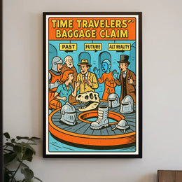 Time Travelers' Baggage Claim Poster PosterGoat