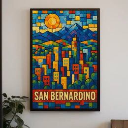 San Bernardino Cityscape Poster