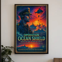 Ocean Shield Heroic Naval Military Recruitment Poster