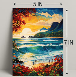 Tropical Sunset Serenity Poster