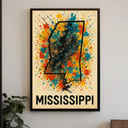 Mississippi Splash Art Poster
