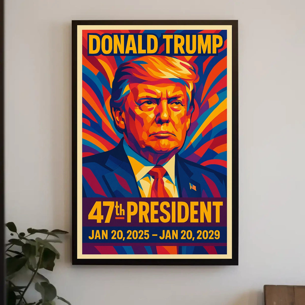 Donald Trump 47th Presidency Iconic Patriotic Poster