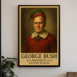 George Bush Santa Pop Art Political or Propaganda Poster