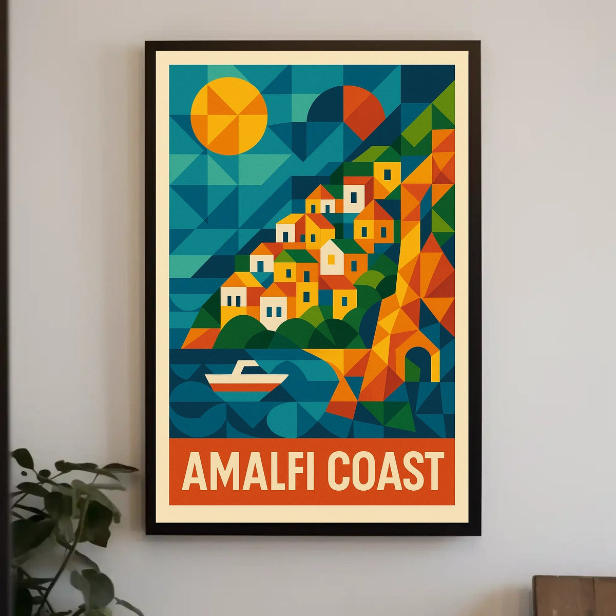 Amalfi Coast Poster Wall Art 18x24 Scenic Seaside Decor