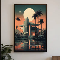 Futuristic Oasis Poster PosterGoat