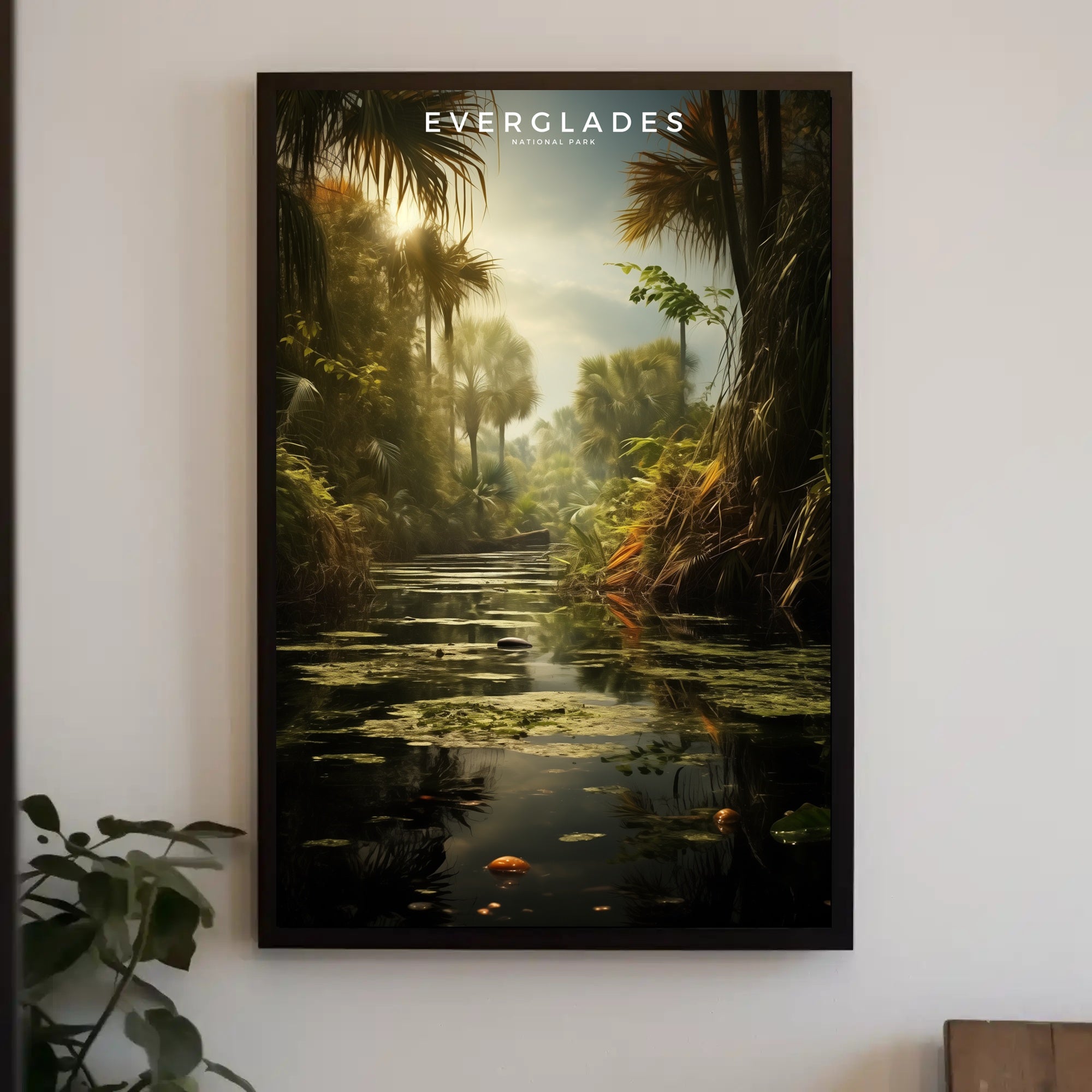 Everglades Tranquil Travel Poster Scenic Wall Art Print
