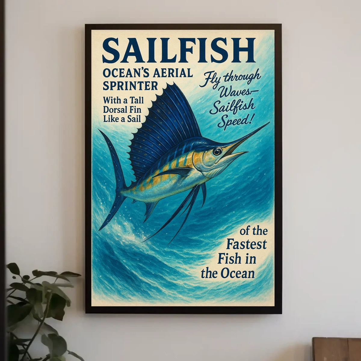 Sailfish Oceans Aerial Sprinter Poster