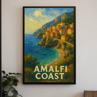 Amalfi Coast Poster Art Print For Home Decor And Gift