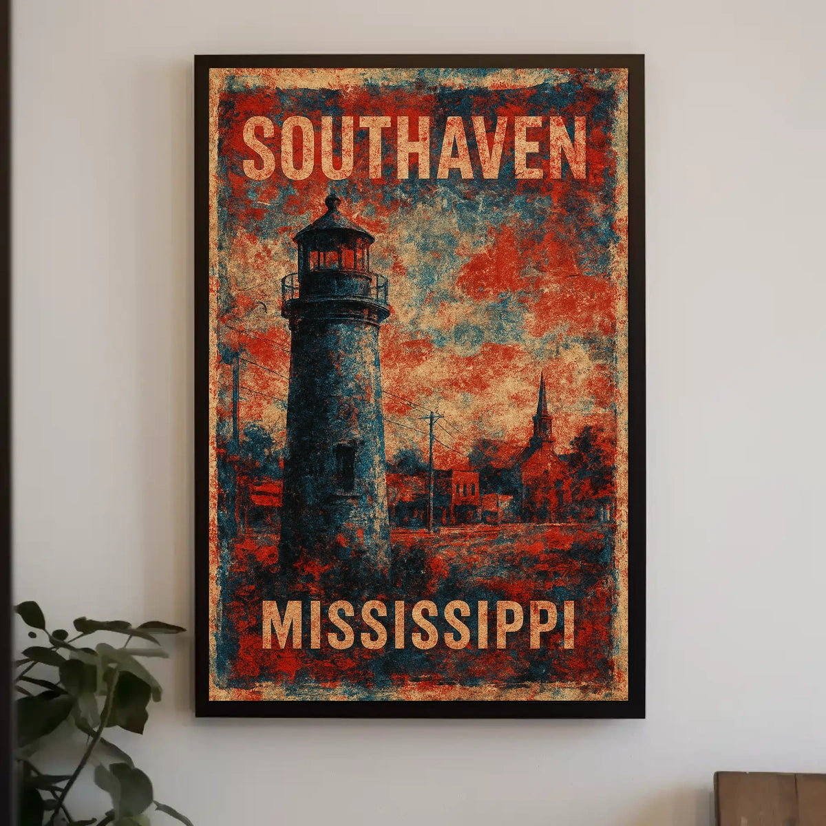 Southaven Americana Lighthouse Nostalgic Poster