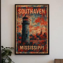 Southaven Americana Lighthouse Nostalgic Poster
