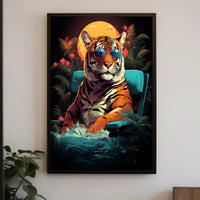 Cool Tiger in Sunglasses: Artistic Animal Poster