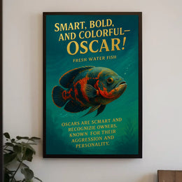 Oscar Fish Modern Art Poster: Bold & Colorful