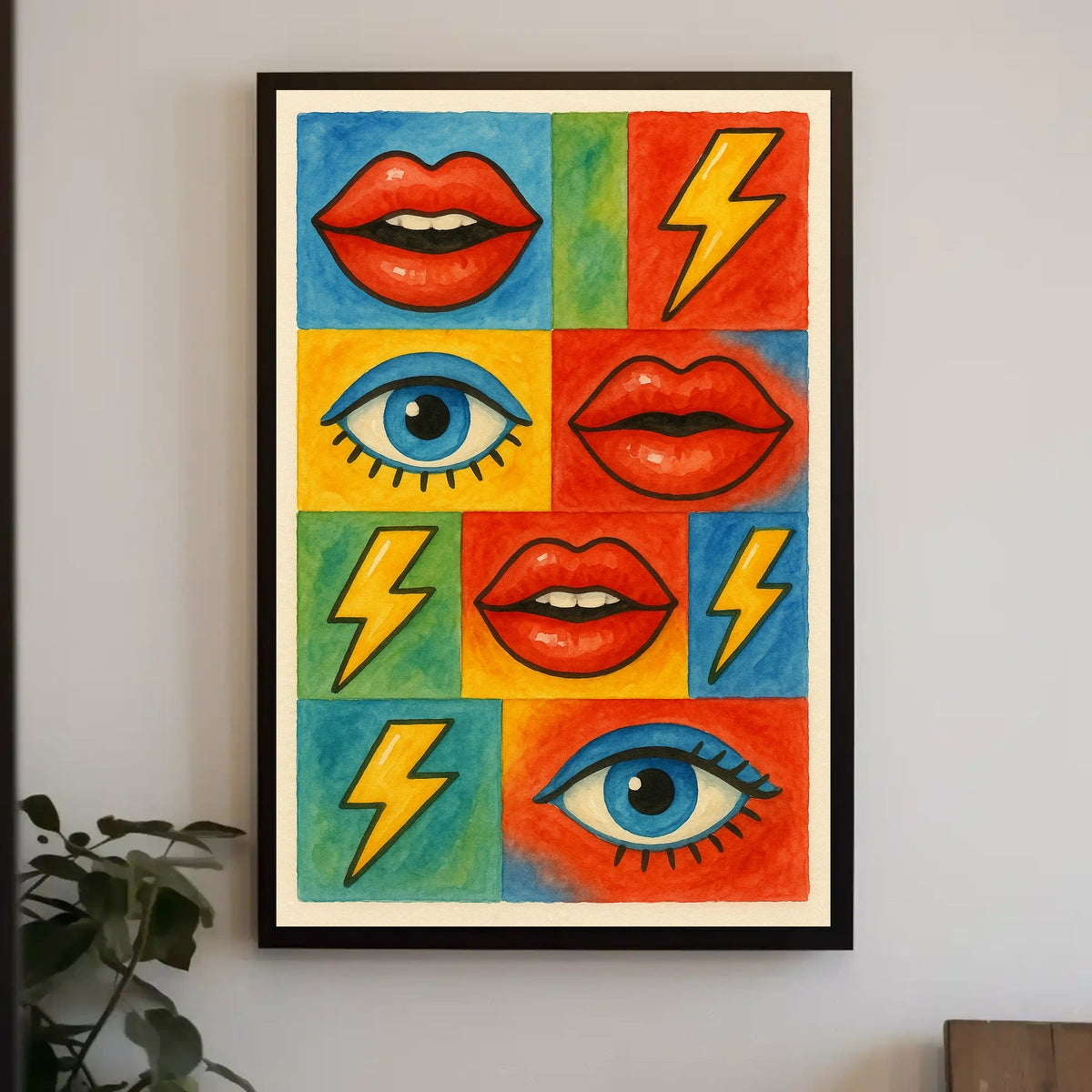 Pop Art Expressionism Poster with Retro Flair
