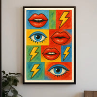 Pop Art Expressionism Poster with Retro Flair
