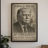 Donald Trump Reflective Leader at the Capitol Poster