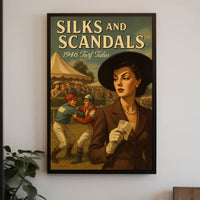 Silks and Scandals: 1946 Turf Tales Sports Poster