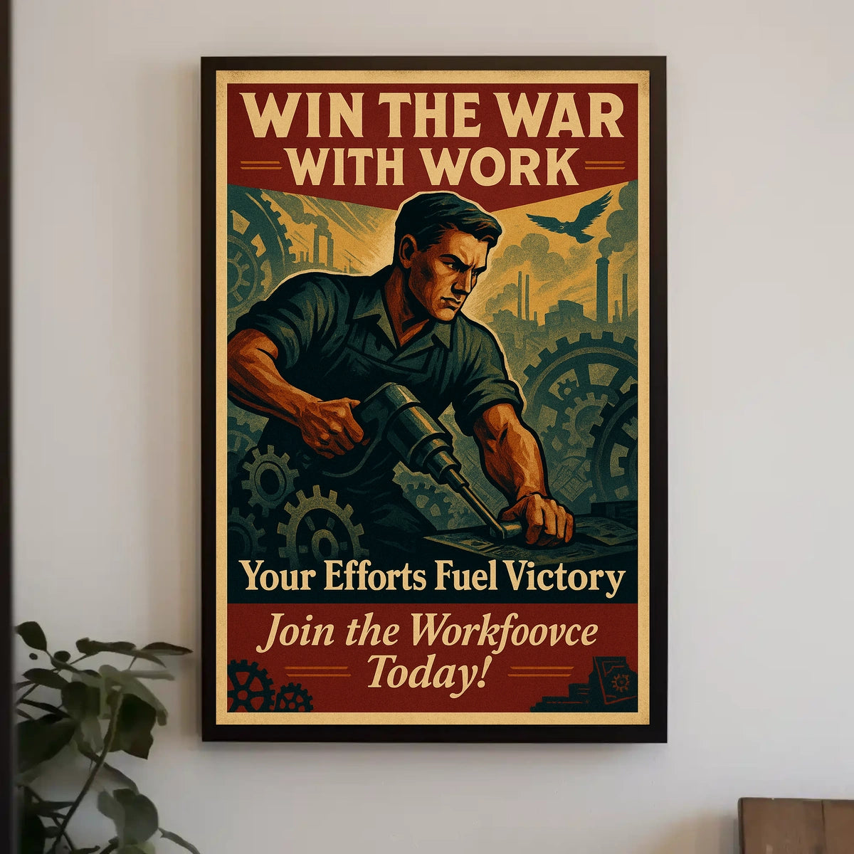 Win the War with Work Poster