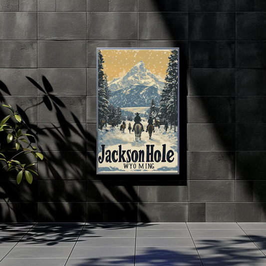 Jackson Hole Wyoming Vintage Poster