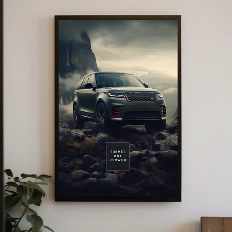 Elegant SUV in Majestic Mountains - Travel Poster