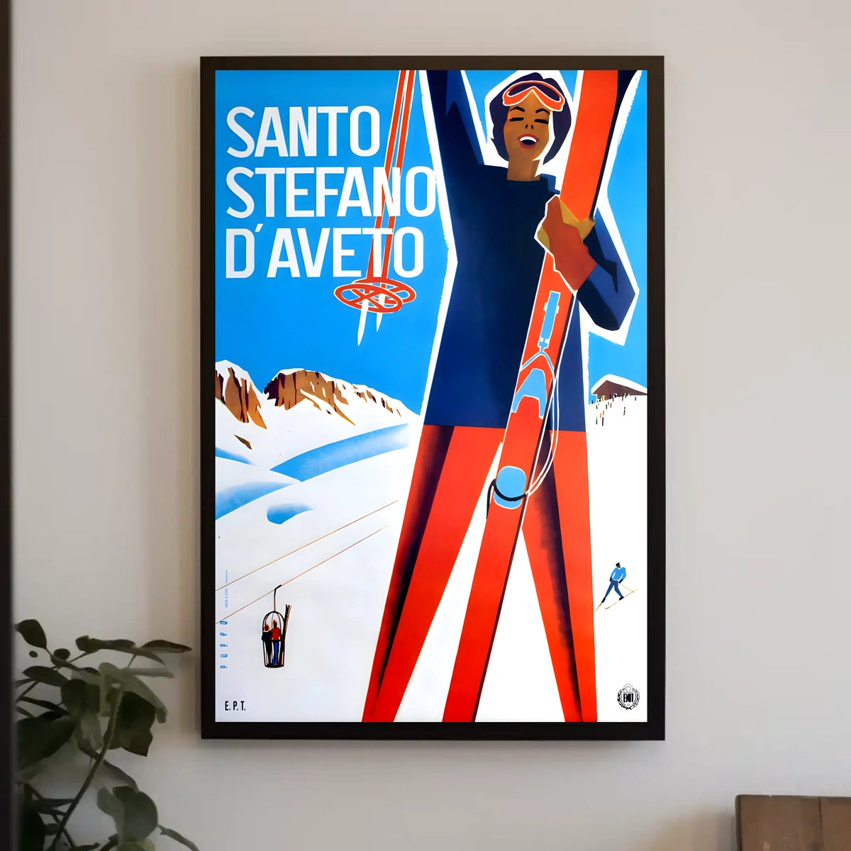 Santo Stefano dAveto Ski Poster
