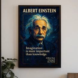 Albert Einstein Inspirational Quote Art Poster