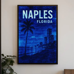 Naples Florida Poster 18x24 Wall Art Beach Sunset Scene