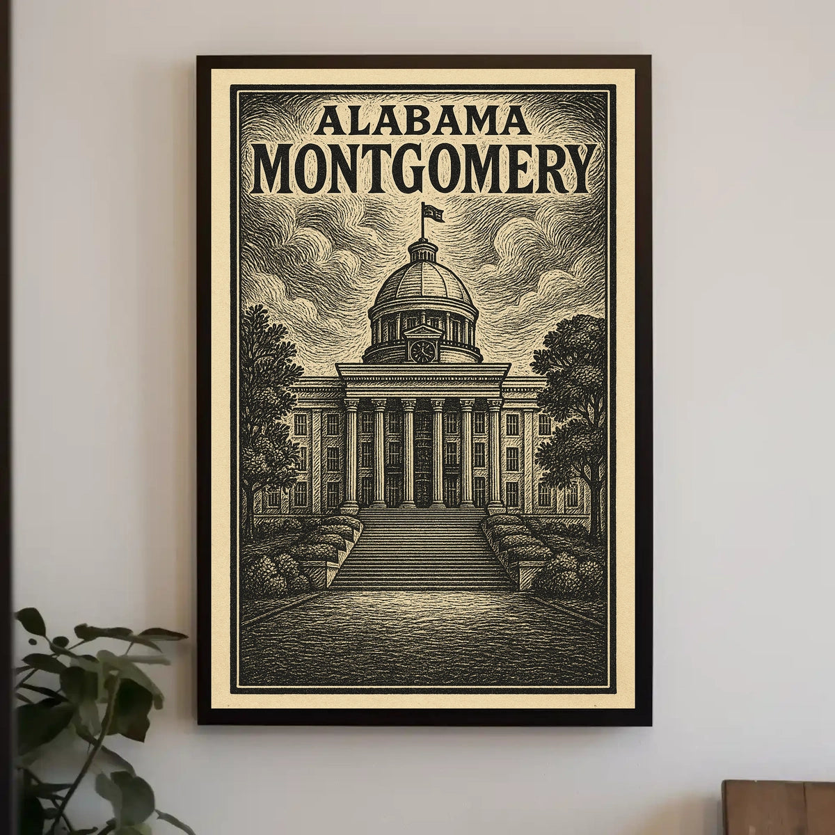 Alabama State Capitol Montgomery Poster