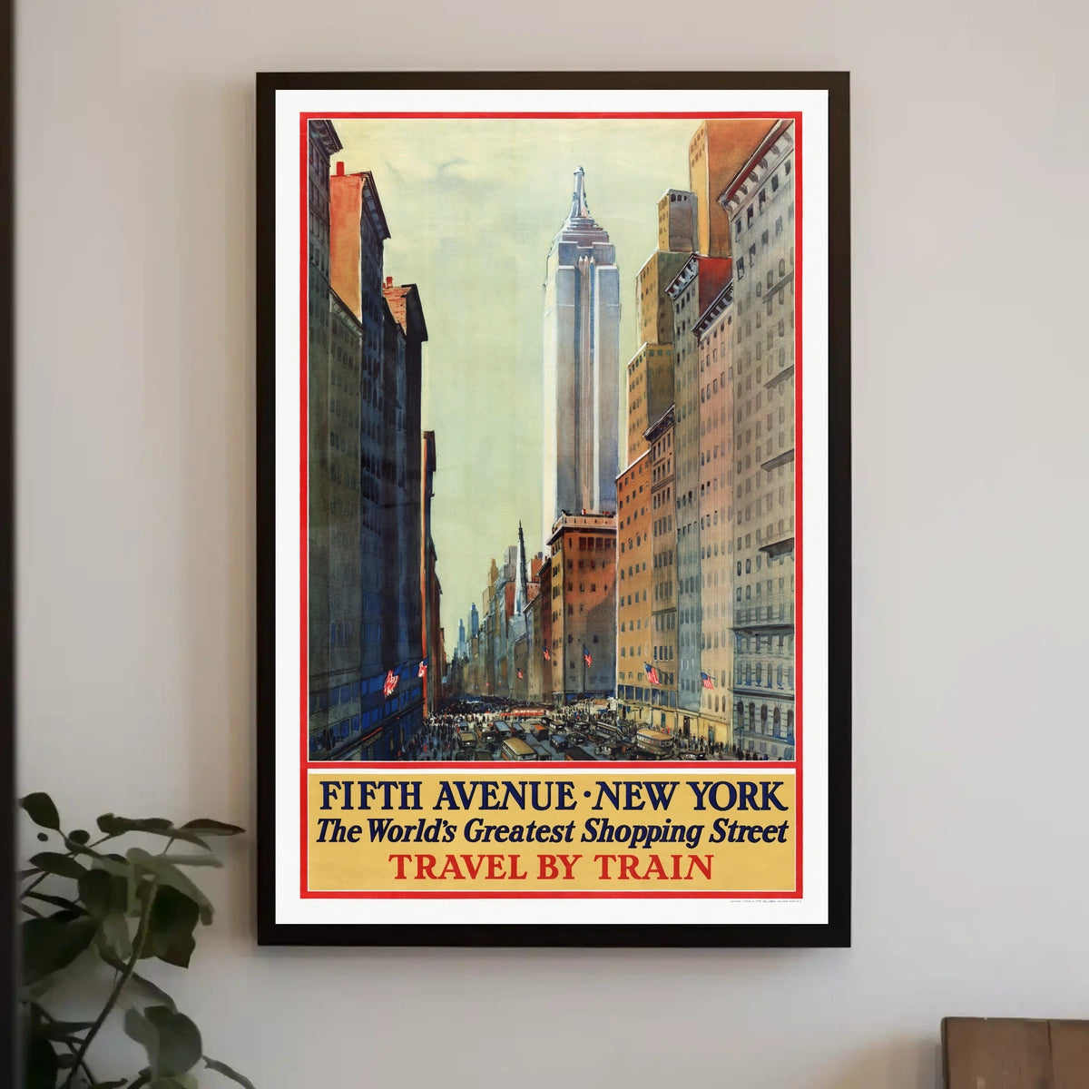 New York City Fifth Avenue Poster Vintage Wall Art