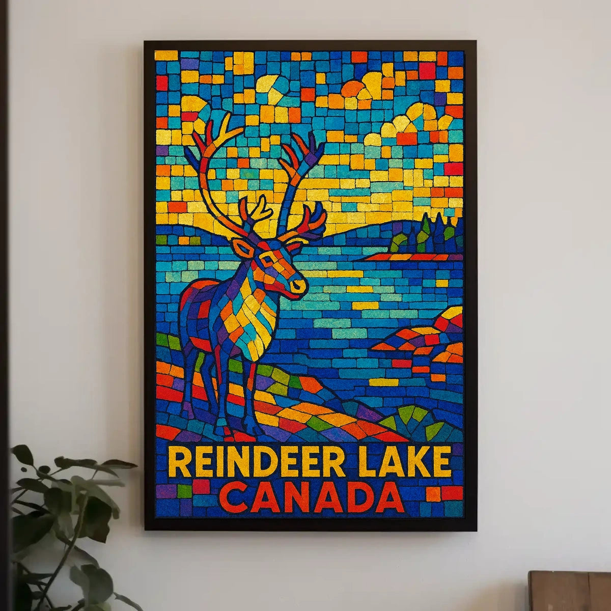 Reindeer Lake Canada Poster