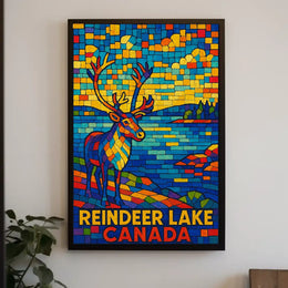 Reindeer Lake Canada Poster