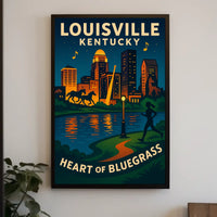 Louisville, Kentucky Heart of Bluegrass Poster