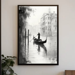 Venice Gondola Serenity in Classic Travel Poster