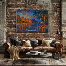 Honolulu Hawaii Wanderlust Beach Photography Poster