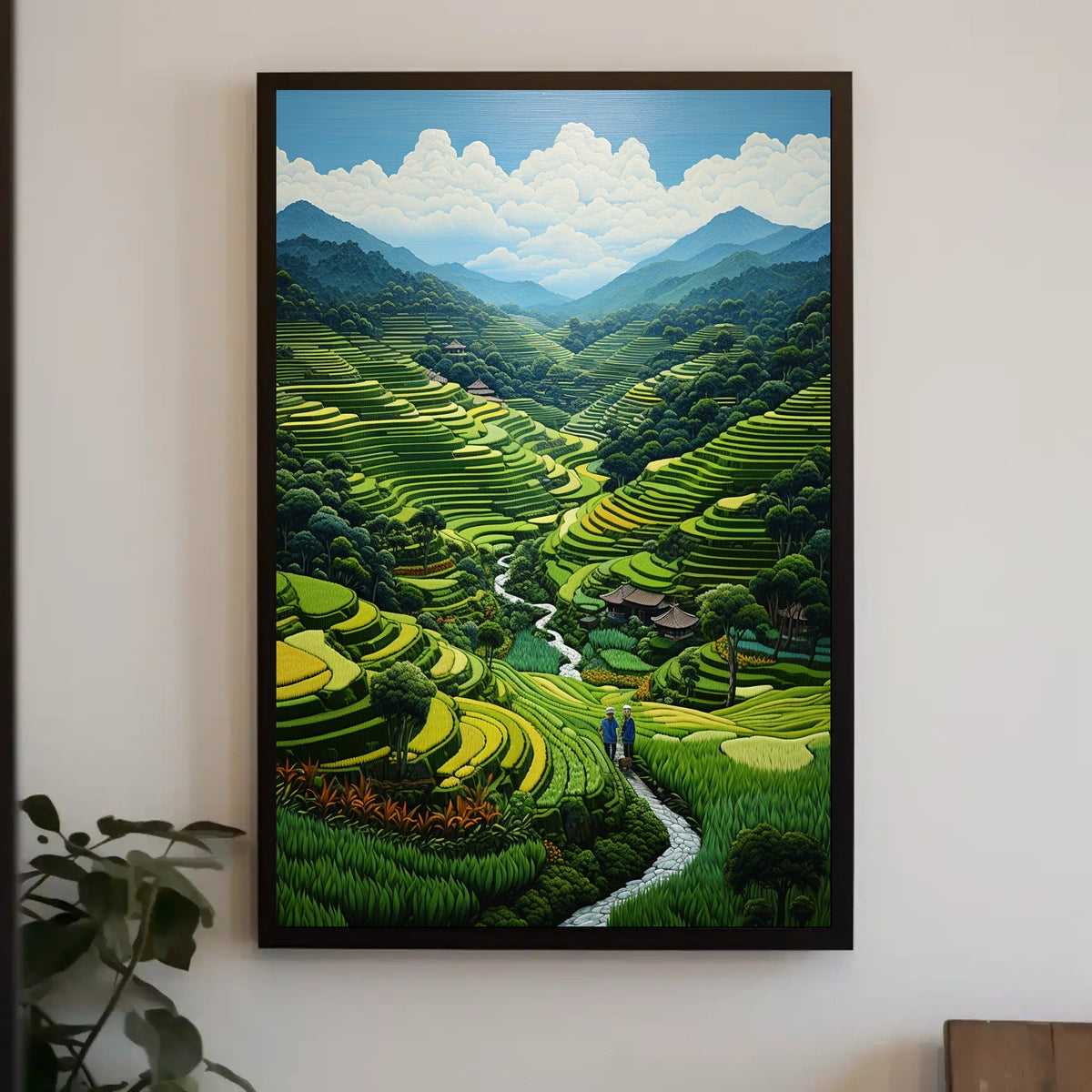 Serene Terraced Landscape Poster