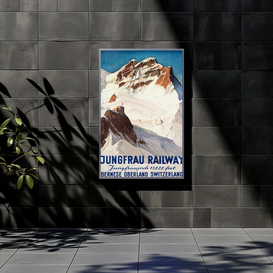 Jungfrau Railway - Switzerland Vintage Travel Poster