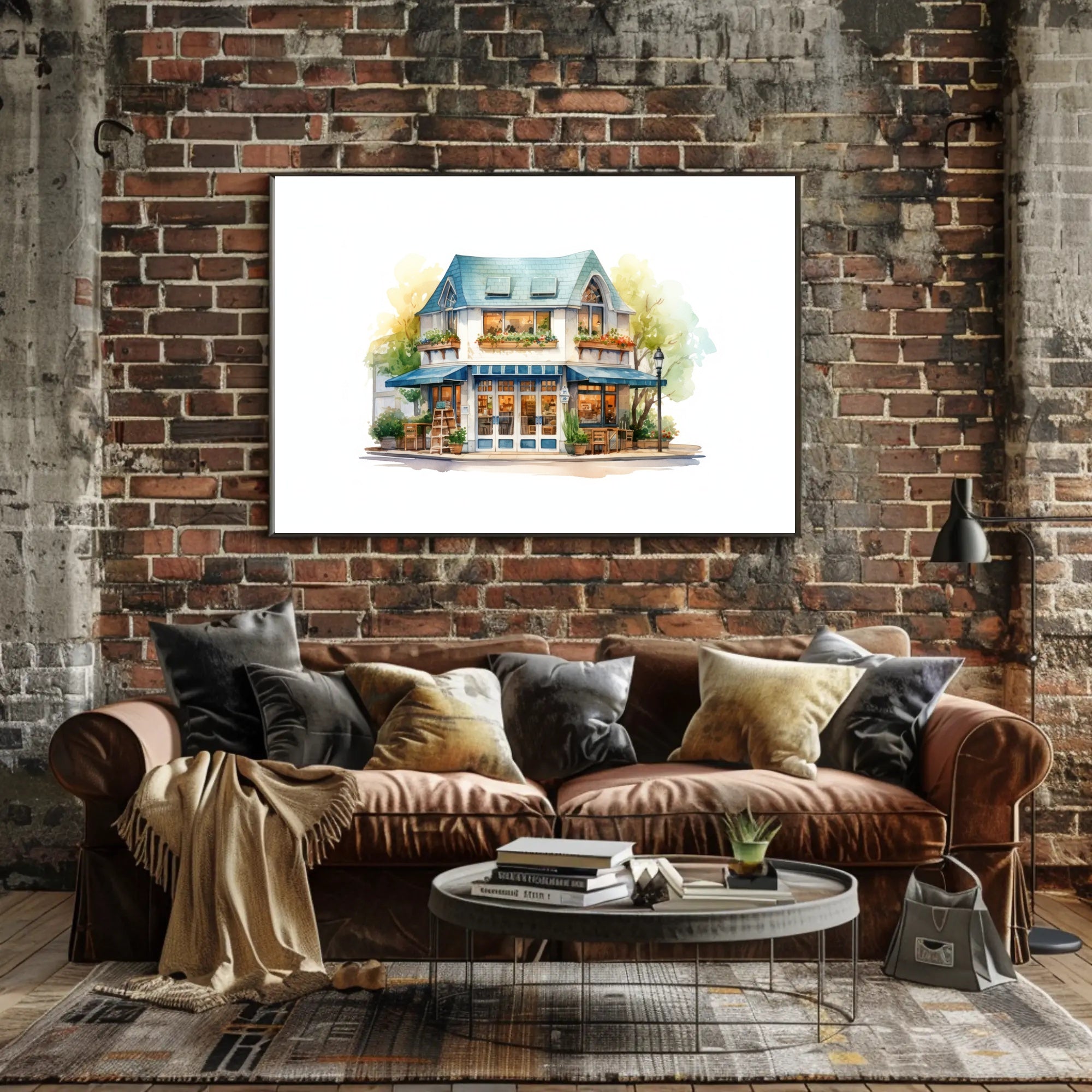 Charming Corner Café Poster