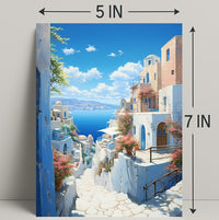 Serene Mediterranean Pathway Poster