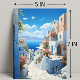 Serene Mediterranean Pathway Poster