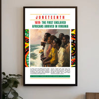 Black History Arrival Commemorative Art Print - Heritage Poster