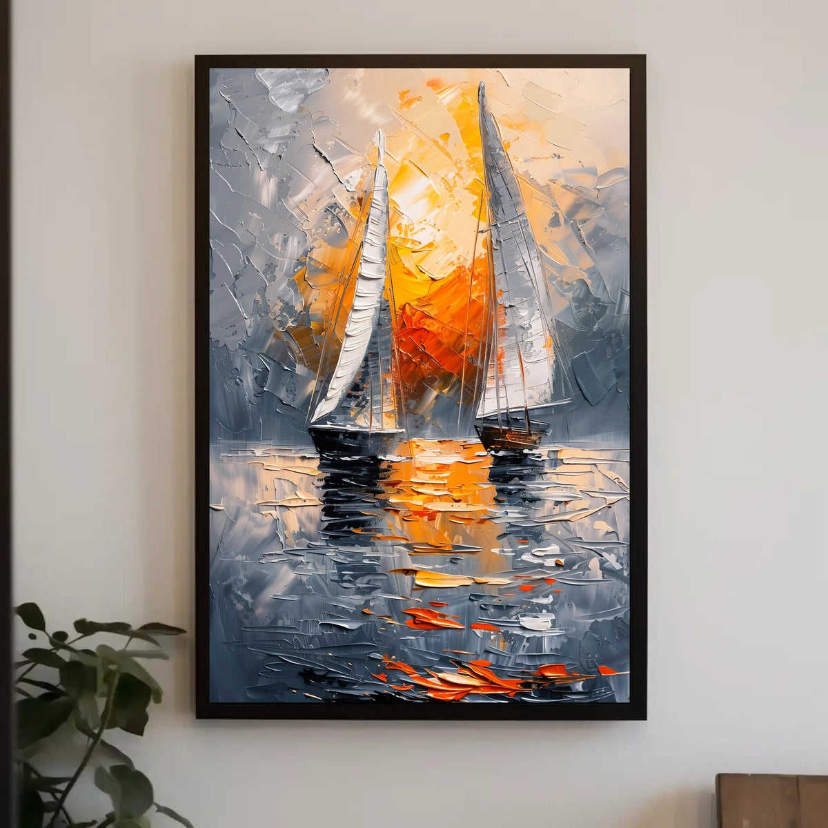 Sailing at Sunset Poster